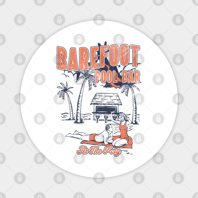 Barefoot Pool Bar at the Poly In Orlando Florida Distressed Look Magnet by Joaddo